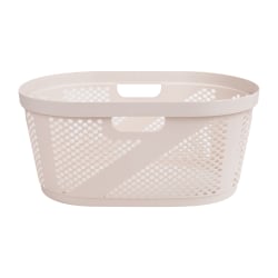 Mind Reader 40L Laundry Basket Clothes Hamper, 23"L x 14.5"W x 10.5"H, Ivory