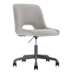 Elle Décor Laissy Low-Back Task Chair, Linen Color