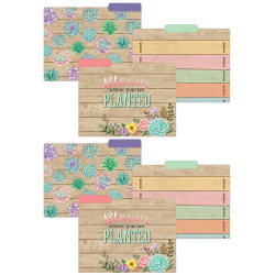 Teacher Created Resources File Folders, Letter Size, Rustic Bloom, 12 Per Pack, Set Of 2 Packs