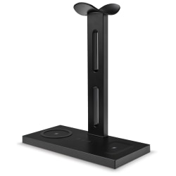 iLive 5-in-1 Headphone Stand And Wireless Charger, 9-1/2"H x 5-1/8"W x 7-15/16"D, IAQST303B
