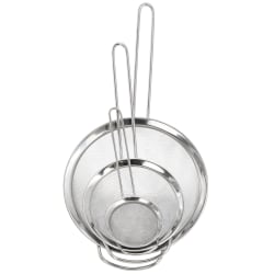 Oster Baldwyn 3-Piece Stainless Steel Mesh Strainer Set, Silver
