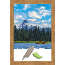 Amanti Art Wood Picture Frame, 28" x 40", Matted For 24" x 36", Carlisle Blonde