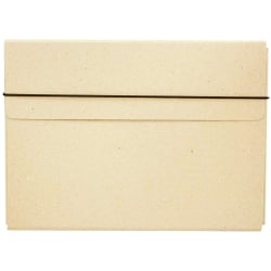 JAM Paper® Strong Kraft Portfolio With Elastic Closure, 9 1/4" x 12 1/2", Natural Kraft