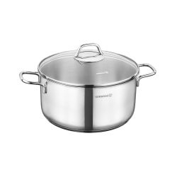Korkmaz Perla 2-Piece Stainless Steel Casserole Dish With Lid, 3.5L, Silver, 995120792M
