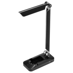 BLACK+DECKER® PureOptics™ Verve™ Folding LED Desk Lamp, Adjustable, 16"H, Black
