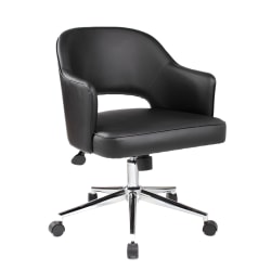 Boss Office Products Mid-Back Task Chair, Black/Chrome