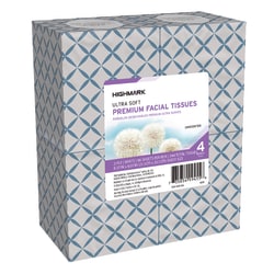 Highmark® 2-Ply Facial Tissue, Cube Box, White, 86 Tissues Per Box, Pack Of 4 Boxes