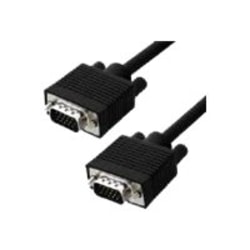 4XEM High-Resolution Coax Male to Male VGA Cable, 3', Black