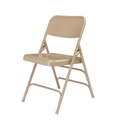 National Public Seating 300 Series Steel Folding Chairs, Beige, Set Of 52 Chairs