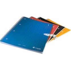 Livescribe Single Subject Notebook, 4-Pack (#1-4) - 100 Sheets - College Ruled - 8 1/2" x 11" - Dark Blue, Red, Black, Orange Cover Dotted - 4 / Pack