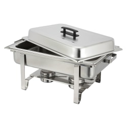 Winco Newburg 8-Quart Full-Size Chafer, 13-1/4"H x 14-3/16"W x 24-11/16"D, Silver