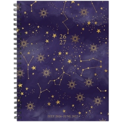 Willow Creek Press Weekly/Monthly Academic Planner, 6-1/2" x 8-1/2", Starry Intentions, July 2026 - June 2027, Total Qty 1