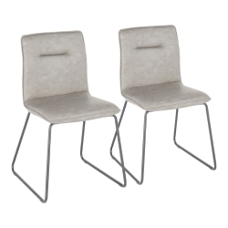 LumiSource Casper Chairs, Black/Gray, Set Of 2 Chairs