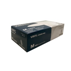 Strong Manufacturers Powder Free Vinyl Food Service Gloves, Medium, Clear, 100 Gloves Per Box, Case Of 10 Boxes