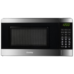 Danby 0.7 Cu. Ft. Countertop Microwave With 2-Step Child Lock, Silver