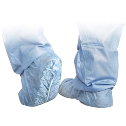 Medline Spun Polypropylene Nonskid Shoe Covers, XL, Blue, Case Of 200 Covers