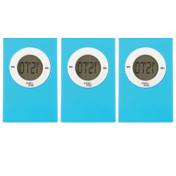 Teacher Created Resources Magnetic Digital Timers, Aqua, Pack Of 3 Timers