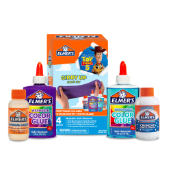 Elmer's Giddy Up Slime Kit featuring Toy Story Characters, Slime Supplies, Color Slime, Crunchy Slime, 4 Piece