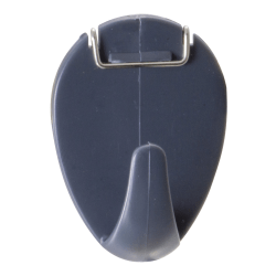 Office Depot® Brand Plastic Cubicle Hooks, 5 15/16" x 11/16" x 3 1/2", 30% Recycled, Charcoal, Pack Of 5