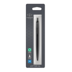 Parker® Jotter XL Ballpoint Pen, 1.0 mm, Medium Point, Matte Black Barrel, Blue Ink