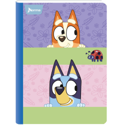 Norma Notebook, College Rule, 7-1/2" x 9-3/4", 100 Sheets, Bluey, Total Qty 1