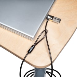 Kensington Preset Combination Laptop Lock - Preset - 4-wheel - Carbon Steel - 6 ft