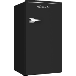 Avanti Retro Compact Refrigerator, 1-Door, 3.1 Cu Ft, 33"H x 18"W x 18"D, Black