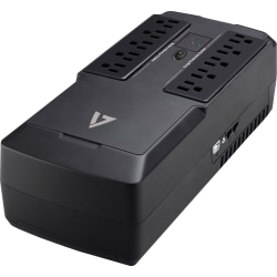 V7 UPS 550VA Desktop with 10 Outlets (UPS1DT550-1N) - Desktop - 8 Hour Recharge - 2 Minute Stand-by - 120 V AC Input - USB - 10 - 5 x Battery/Surge Outlet