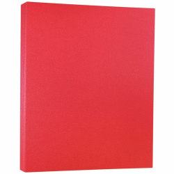 JAM Paper® Vellum Bristol Card Stock, Jupiter Red Metallic, Letter (8.5" x 11"), 110 lb, Pack Of 50