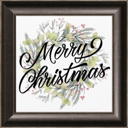 Timeless Frames® Holiday Art, 16-1/4" x 16-1/4", Merry Christmas Wreath