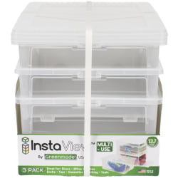 US Merchants Clear Tote, 13.7 Quart, Flat Lid