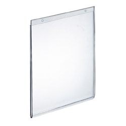 Azar Displays Wall U-Frame Vertical Sign Holders With Holes, 7" x 5-1/2", Clear, Pack Of 10 Holders