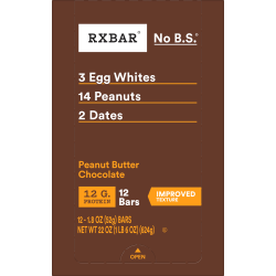 RXBAR Peanut Butter Chocolate Protein Bars, 1.8 Oz, Total Qty 6