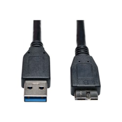 Eaton Tripp Lite Series USB 3.0 SuperSpeed Device Cable (A to Micro-B M/M) Black, 3 ft. (0.91 m) - USB cable - Micro-USB Type B (M) to USB Type A (M) - USB 3.0 - 3 ft - black