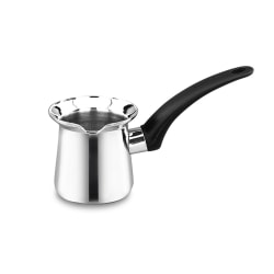 Korkmaz Orbit Stainless Steel Turkish Coffee Pot, 12 Oz, Silver