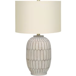 Monarch Specialties Freemann Table Lamp, 24"H, Ivory/Cream