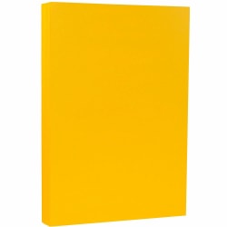 JAM Paper® Legal Matte Paper, Sunflower Yellow, Legal (8.5" x 14"), 50 Sheets Per Pack, 28 Lb