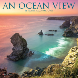 2026 Willow Creek Press Monthly Mini Wall Calendar, 7" x 7", Ocean View, January To December, 53683