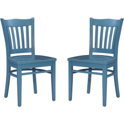 Linon Cecile Side Chairs, Teal, Set Of 2 Chairs