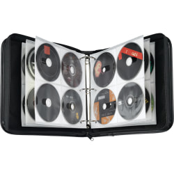 Case Logic® Nylon CD/DVD Binder, 208 Capacity, black