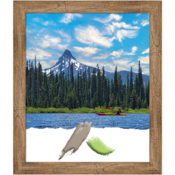 Amanti Art Owl Brown Wood Picture Frame, 24" x 28", Matted For 20" x 24"