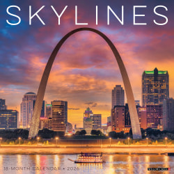 2026 Willow Creek Press Scenic Monthly Wall Calendar, 12" x 12", Skylines, January To December, 52815