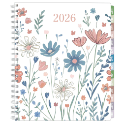 2025-2026 Global Excello Brands Essential PRO Daily/Weekly/Monthly Planner, 8-1/2" x 11", Colorful Botanicals, November 2025 To December 2026
