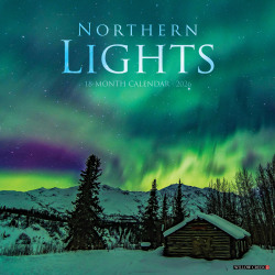 2026 Willow Creek Press Scenic Monthly Wall Calendar, 12" x 12", Northern Lights, January To December, 52198