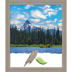 Amanti Art Curve Graywash Wood Picture Frame, 23" x 27", Matted For 20" x 24"