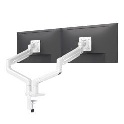 Fellowes SENA™ 2 Dual Monitor Arm With Finger Touch Adjustment, White