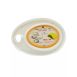 Mijello Ellipse XL Peel-Off Palette, Oil and Acrylic, Reusable, 10 1/8" x 7 3/4" x 3/4", White