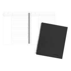 Cambridge® Limited® 30% Recycled Business Notebook, 8 1/4" x 11", 1 Subject, Wide Ruled, 80 Sheets, Black (06064)