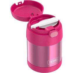 Thermos FUNtainer Stainless Steel Food Jar 10Oz - Food Storage - Dishwasher Safe - 3.7" Diameter - Pink - Stainless Steel Body
