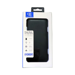 Quick Communication Corp.  Fast Charge Power Bank With Lux LED Flashlight, Black, 78460